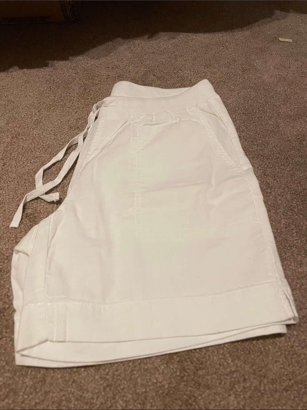 J. Jill White Drawstring Waist Shorts